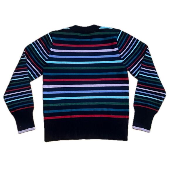 Addison Bay Knit Cypress Active Sweater Navy Stripe Size Large - Picture 5 of 11